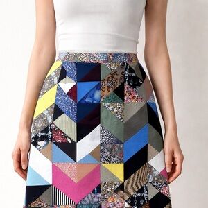 preen by thornton bregazzi Skirt patchwork printed colorful rare small italy D